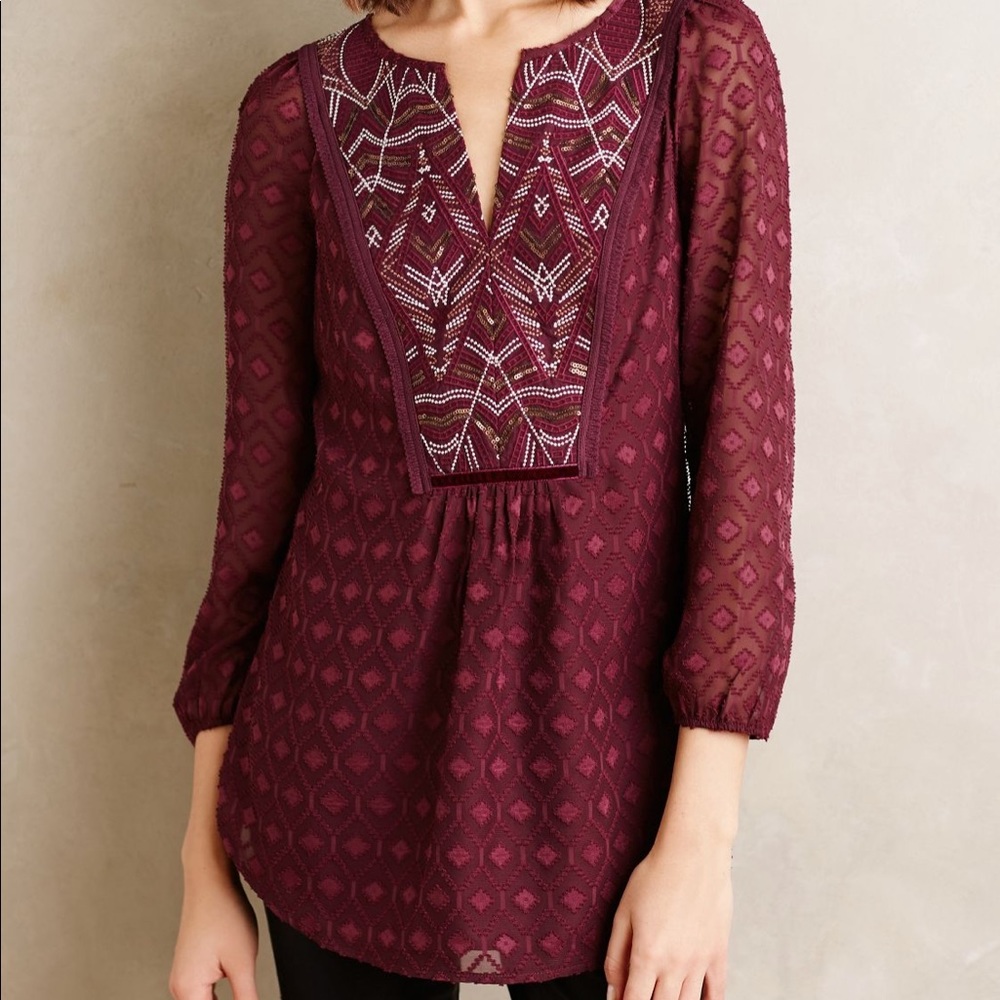 Anthropologie One September top blouse EUC M